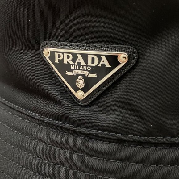 Prada Hat 2 Hc137 Bucket Hat Nylon Triangle Logo Plate XL Em4900 main image 7
